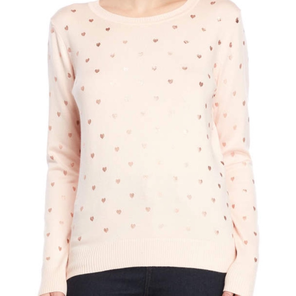 Romeo and Juliet Couture-pink sweater with hearts